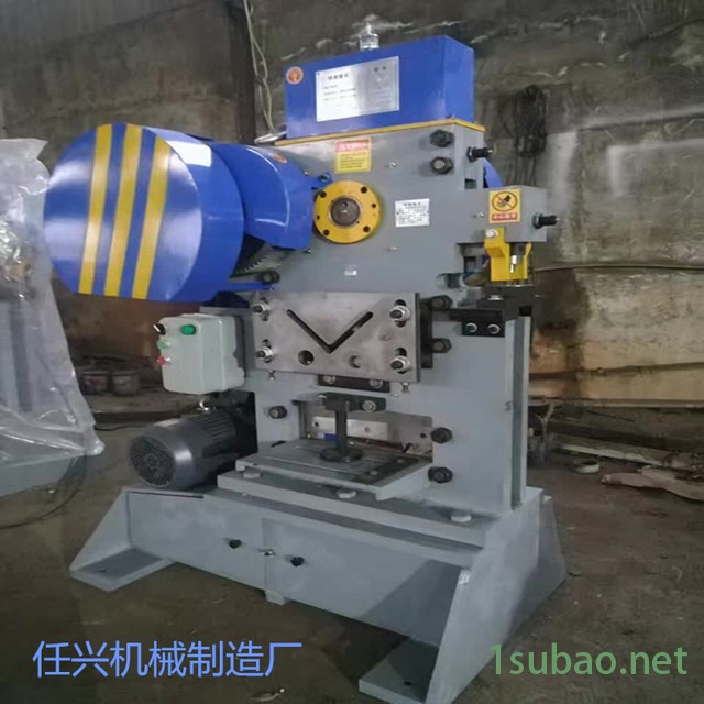 任兴机械多功能冲剪机 角铁槽钢模具钢联合冲剪机 RX-QA32-8B型角铁冲孔裁角切断一体机 钢结构剪切机图4