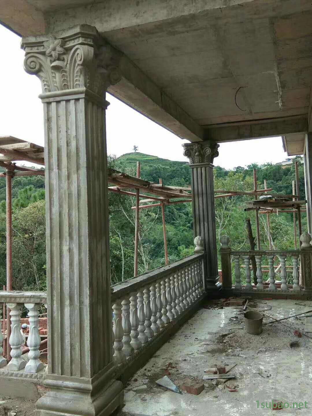 庭院围栏罗马柱模具水泥构件模具厂家罗马柱方形门厅大柱EPS线条外墙装饰院子水泥线条图2