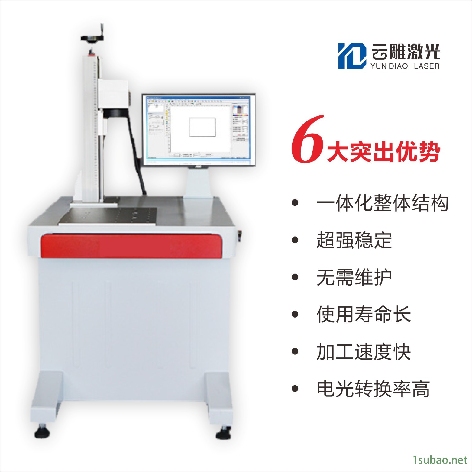 湖北厂家 光纤激光打标机 CO2激光打标机 五金工具打标 电线电缆打标 物美价廉 武汉云雕激光图2