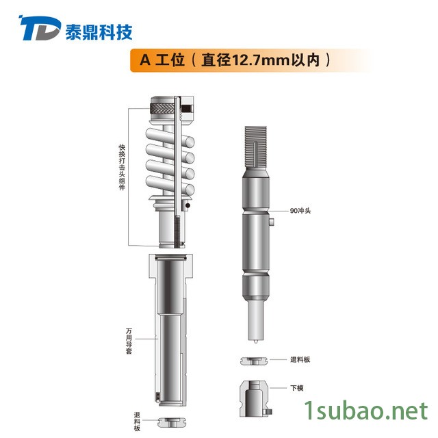 泰鼎数控转塔冲床模具配件 厚转塔90经济系列A工位冲头数控冲压模图4