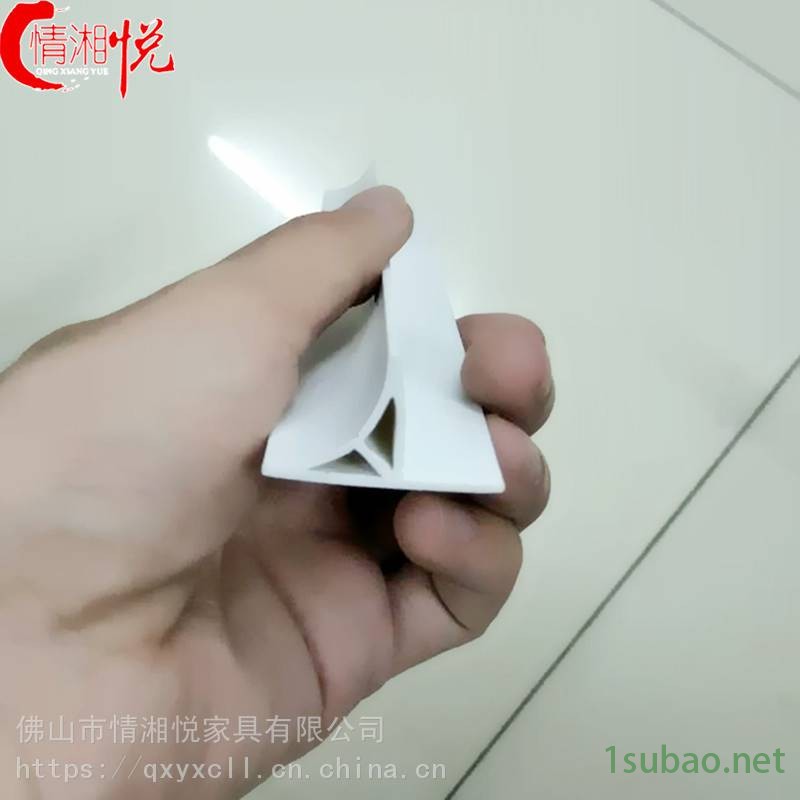 情湘悦厂家直销pvc异型材L型踢脚线墙角保护条T型混凝土倒角条图2