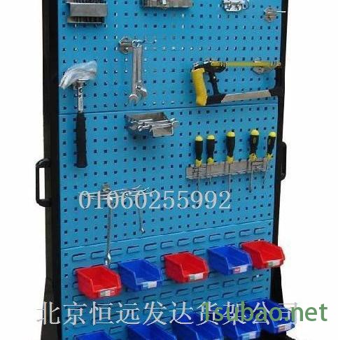 恒远发达牌 五金工具架 洞洞板机电货架 移动式方孔板物料整理架扳手架 双面工具架图3