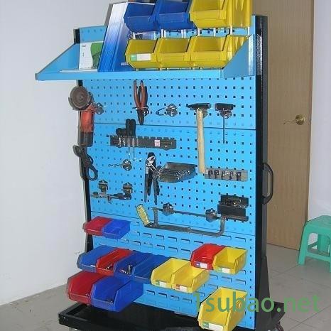 恒远发达牌 五金工具架 洞洞板机电货架 移动式方孔板物料整理架扳手架 双面工具架图4