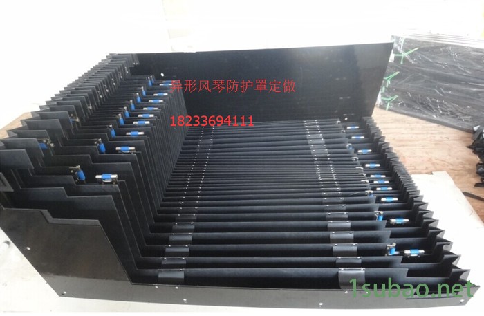 机床钢板导轨柔性可伸缩式防护罩风琴护罩皮老虎，密封防尘，可根据您的要求定制，机床附件定做包邮到沧州聚优机床附件制造公司图2