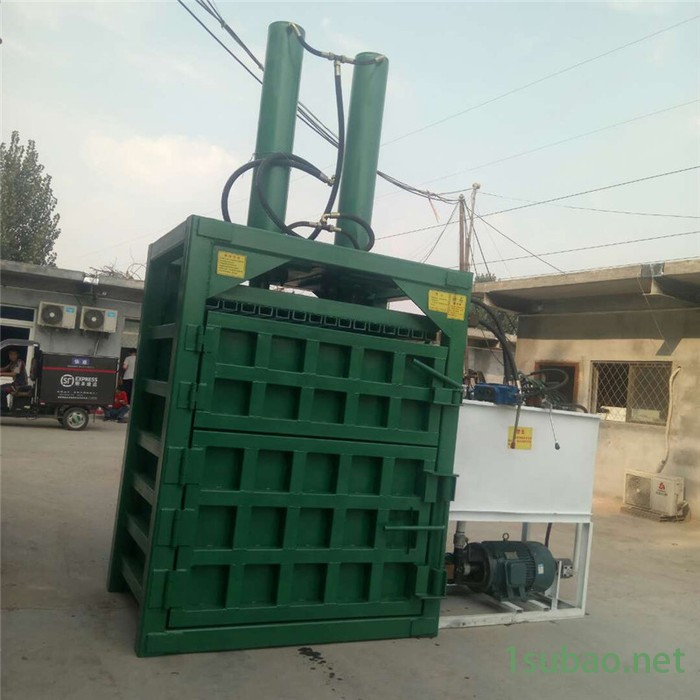 压缩成型塑料打包机 布料边角料垃圾打包机 皮革下角料液压压块机富兴图3