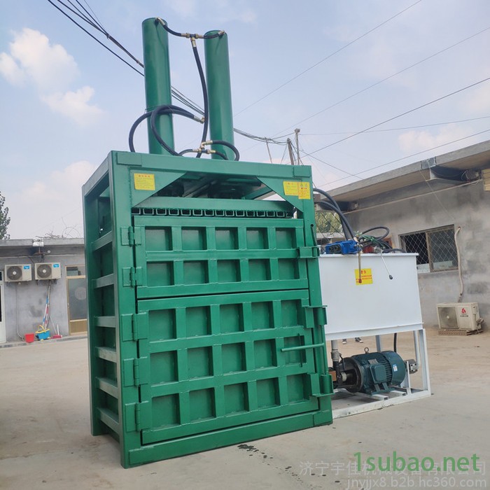 废塑料压缩成型机 宇佳尺寸可定做废料打包机 垃圾废品薄膜压块机厂家图8