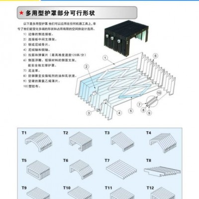 丝杠防护套风琴防护罩钢盔护罩机床防护罩拖链钢铝拖链机床附件