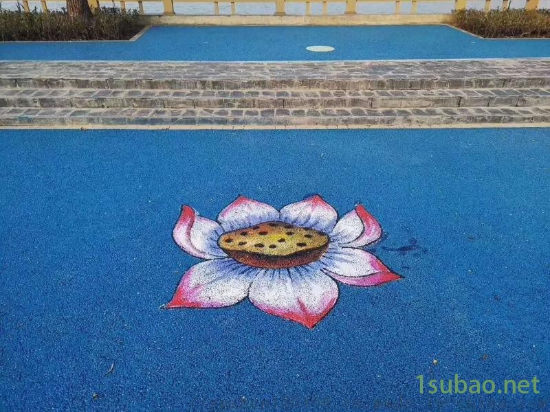 彩色透水混凝土停车场地坪模具透水地坪图5