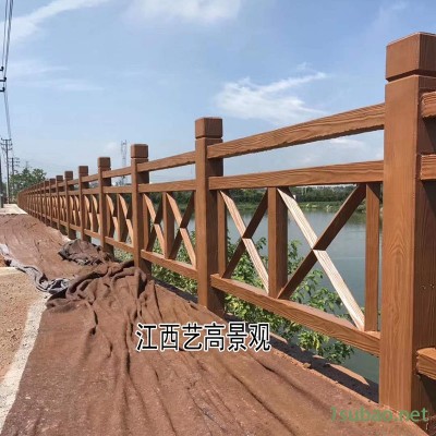 广东仿木栏杆厂家生产工艺对比，仿木水泥护栏模具制作