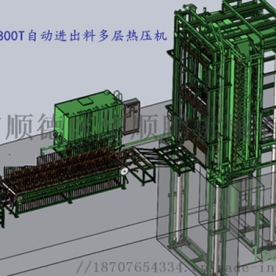 800吨高层热压机胶合板材层自动进出料生产设备