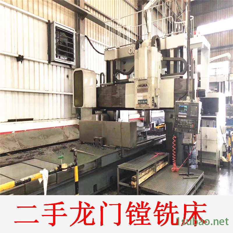 处理二手台湾定梁式数控龙门镗铣床4米重型线轨加工中心图2