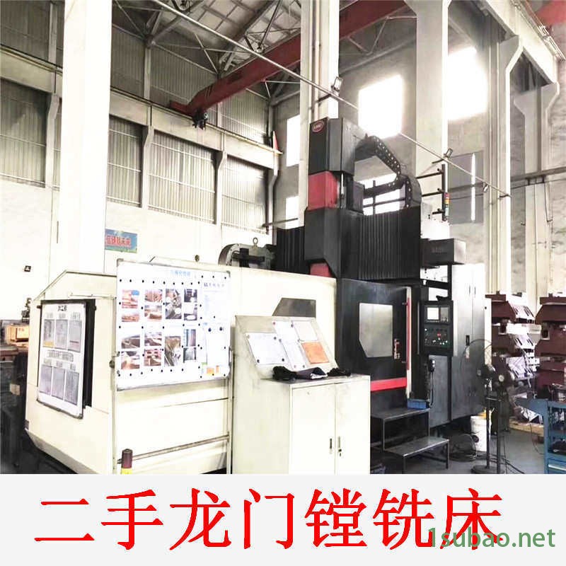 处理二手台湾定梁式数控龙门镗铣床4米重型线轨加工中心图3