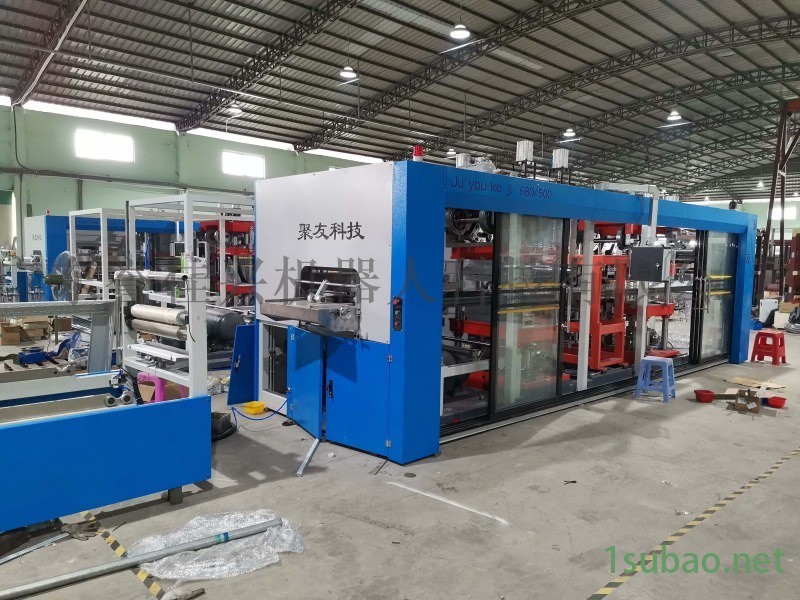 PLA可降解玉米淀粉餐盒三工位高速热成型机图2