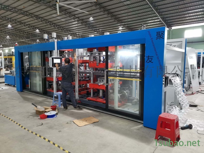 PLA可降解玉米淀粉餐盒三工位高速热成型机图3