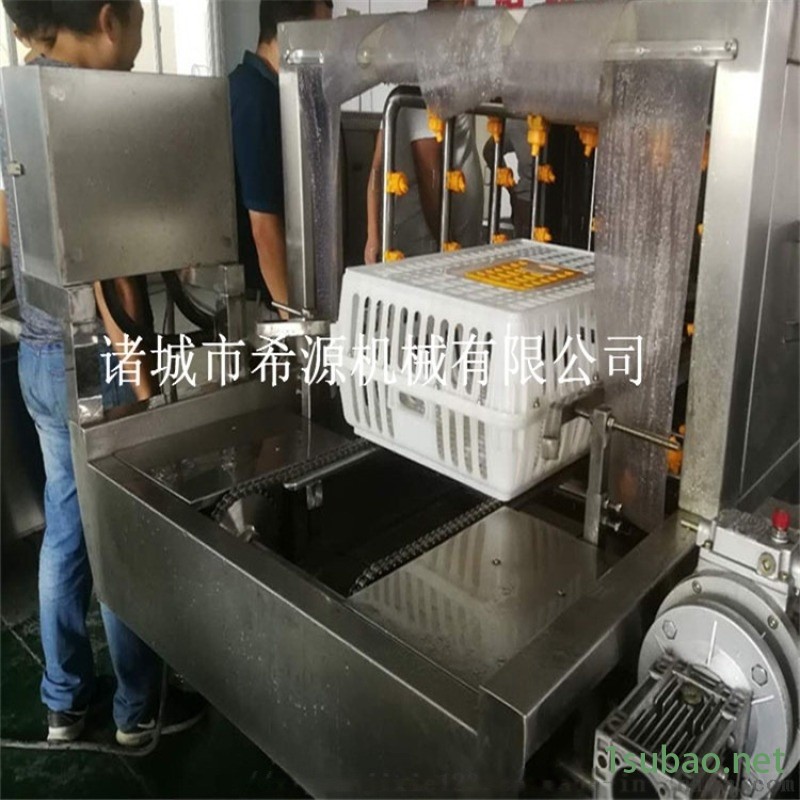 广东滚筒式鸡笼清洗机 大型鸡笼清洗过滤消毒成套设备图3