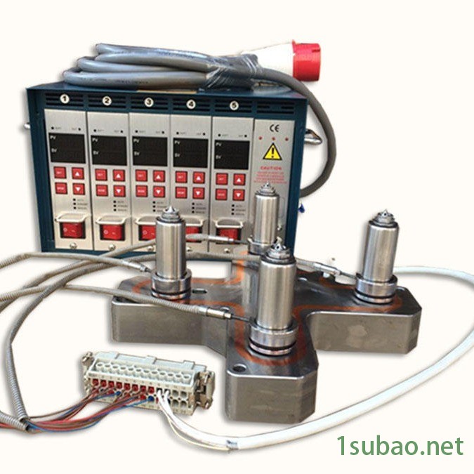 江苏山东热流道系统含5组温控箱 热喷嘴 一出四多点完整热流道图3