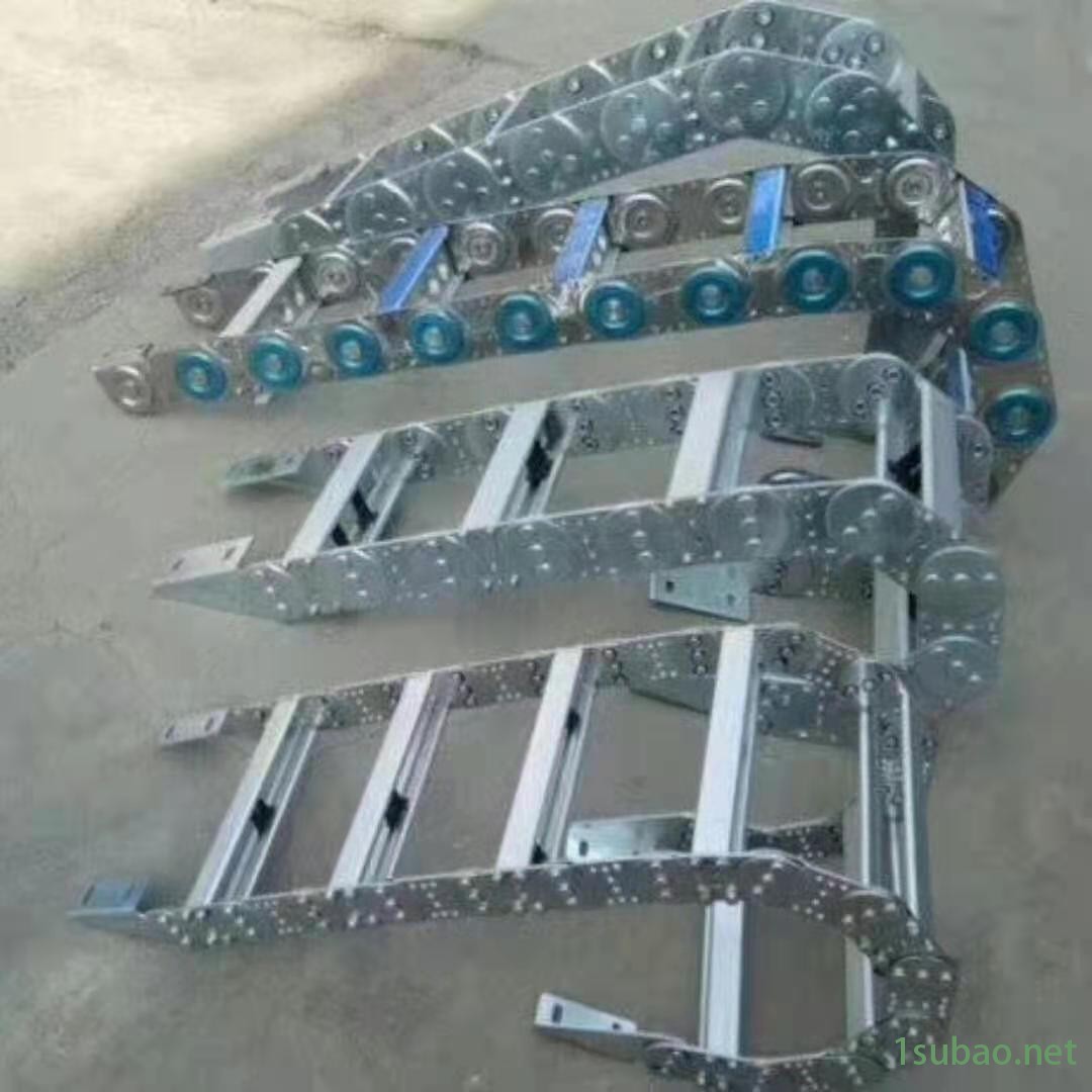 乾祥厂家生产 数控车床专用金属钢铝拖链 35X50桥式钢制坦克链厂家图2