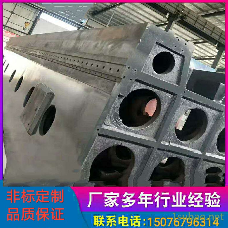泊头铸造厂家直销卧车床身 小型机床底座 数控车床斜床身 HT250圆柱体铸件 树脂砂机床铸件 消失模机床工作台来图定制图2