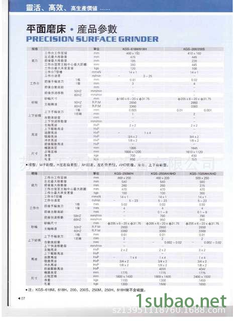 浙江荣德机械KENT建德磨床KGS-250AHD 浙江磨床图5