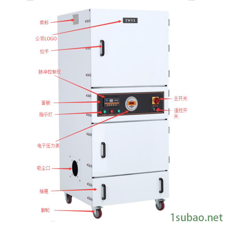 全风   MCJC-4000 4000w618磨床集尘机三相脉冲反吹集尘机图4