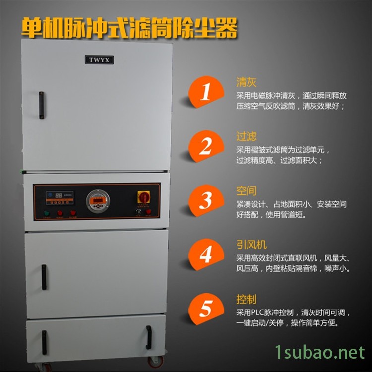 全风   山西MCJC-1500 1.5kw小磨床粉尘吸尘器工业粉末除尘机图4