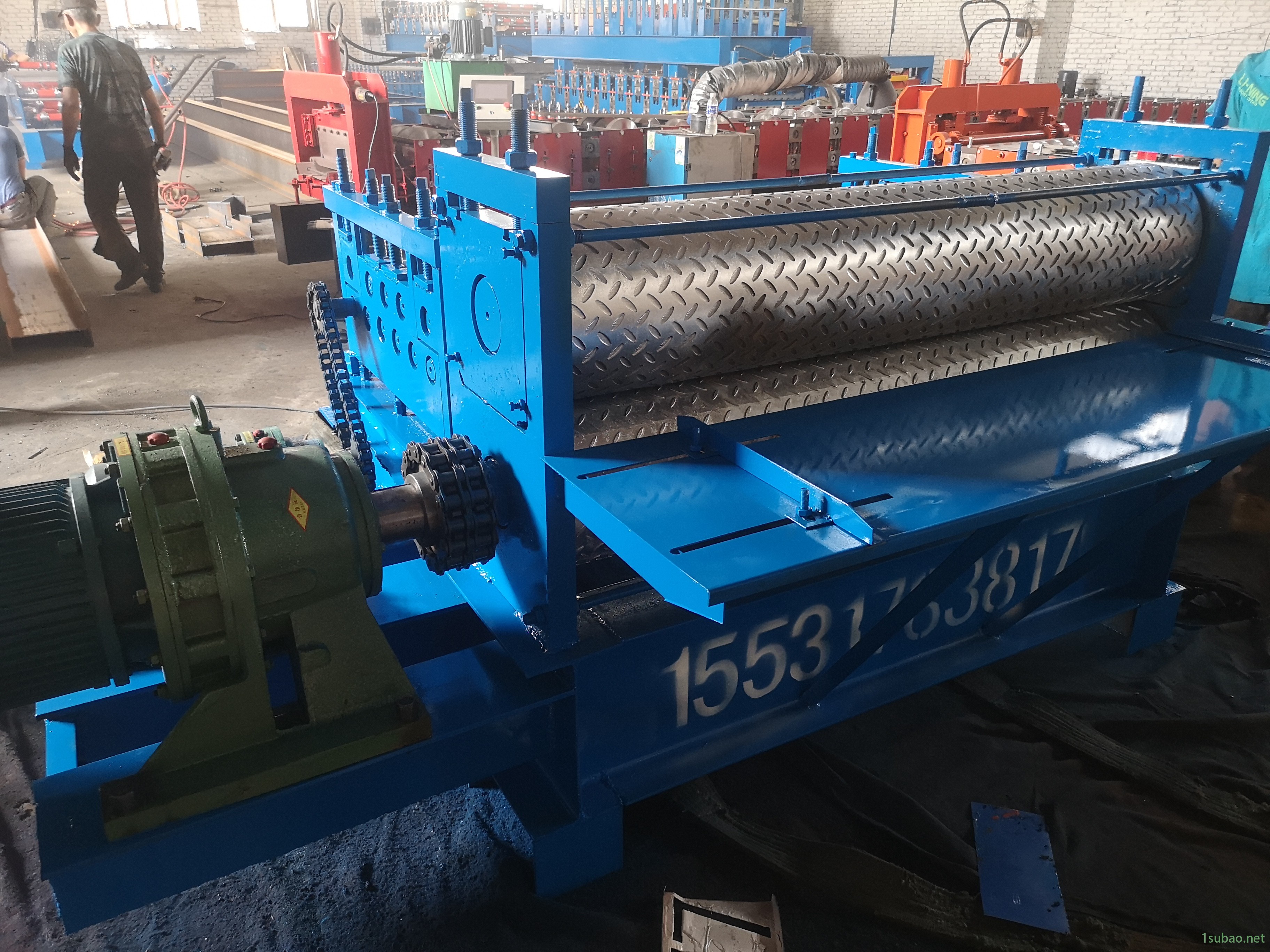 1.3米分条机 液压数控开平机 2mm厚压筋校平机 信成定制压花机图7