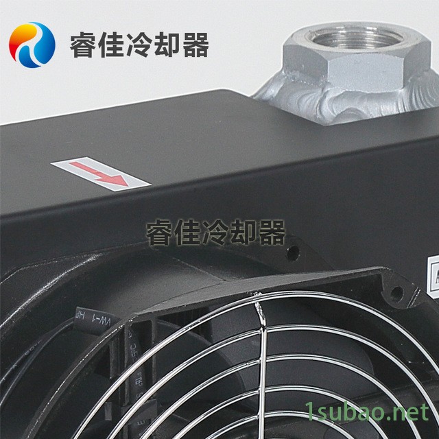 睿佳RUIJIA 风冷却器AH0608T-CA 液压油散热器 60升油压机风冷式油冷却器带风扇冷却器换热片润滑油马鞍山图3