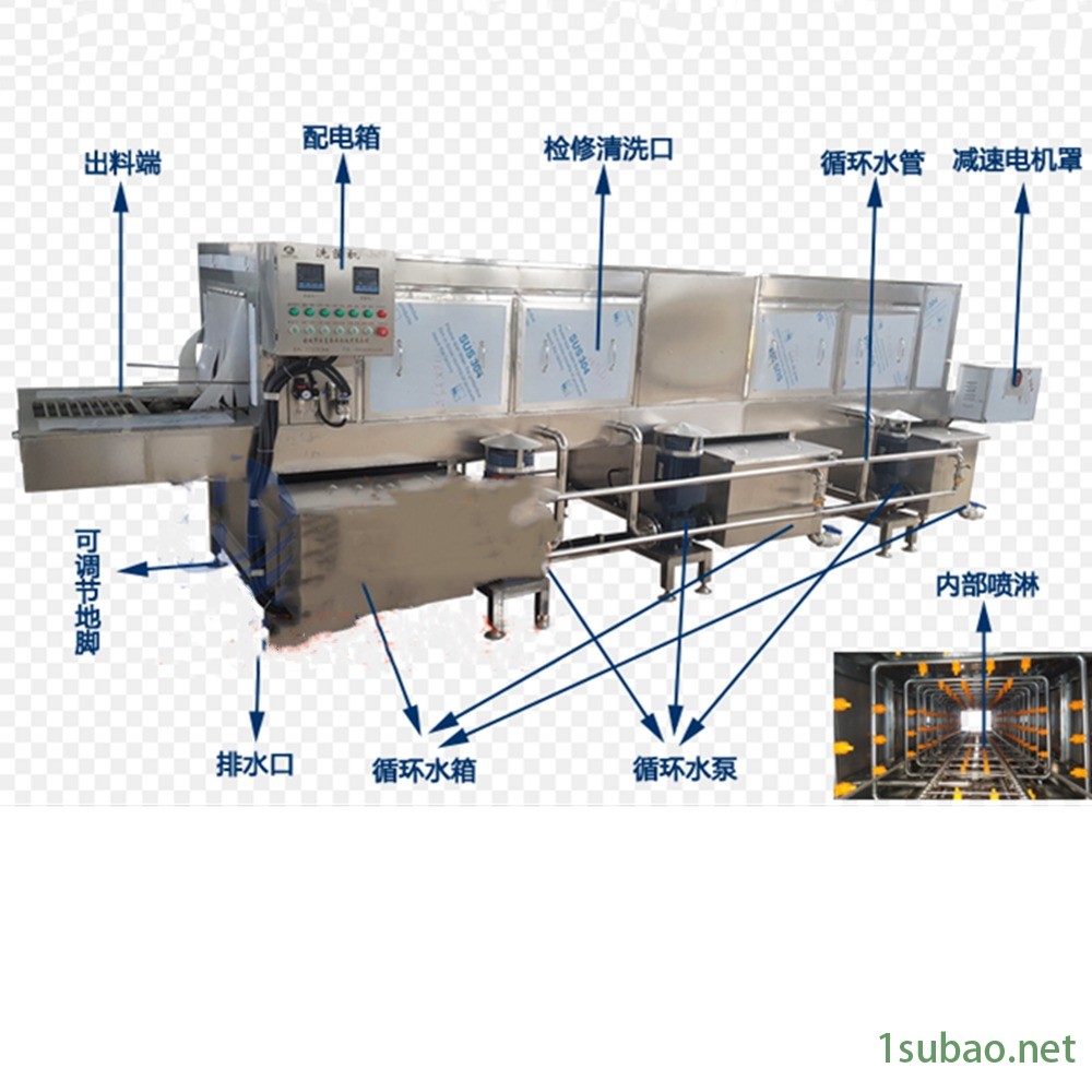 义康制造海鲜筐清洗机  周转筐消毒清洗机  模具喷淋清洗机图7