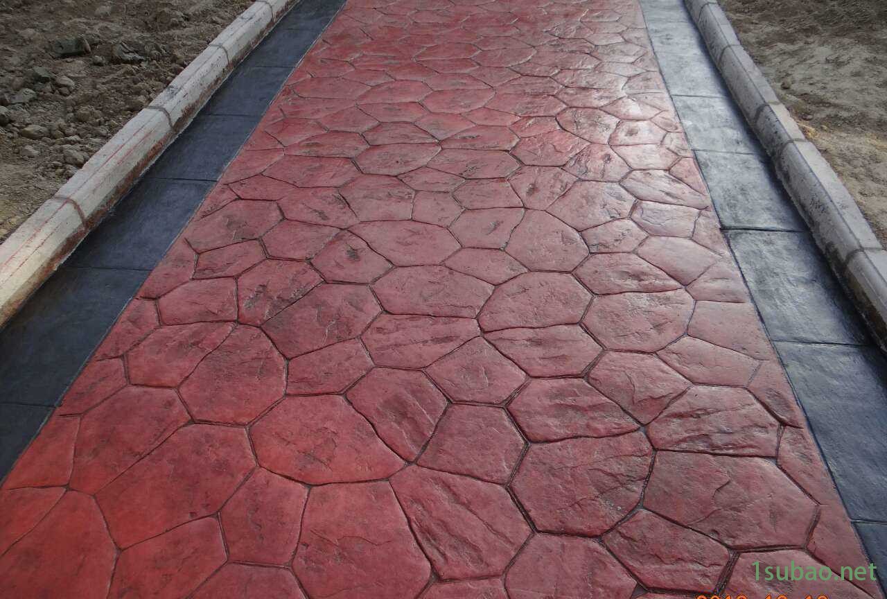 厂家直销 彩色混凝土路面材料  新款压花地坪施工压模成型模具图2