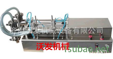气动卧式灌装机沃发 洗衣液定量灌装机 润滑油洗洁精灌装机图2