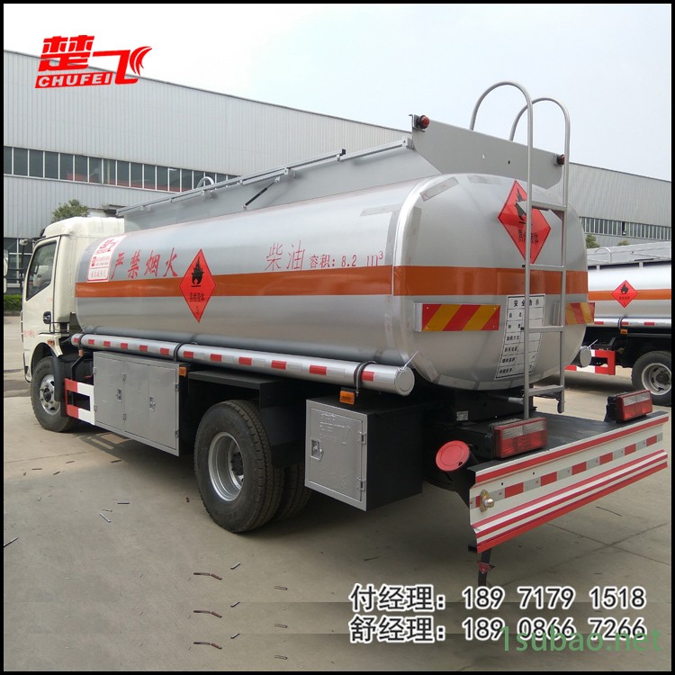 厂家批发东风多利卡D7油罐车 12吨加油车 原油润滑油运输车 方圆形罐体图2