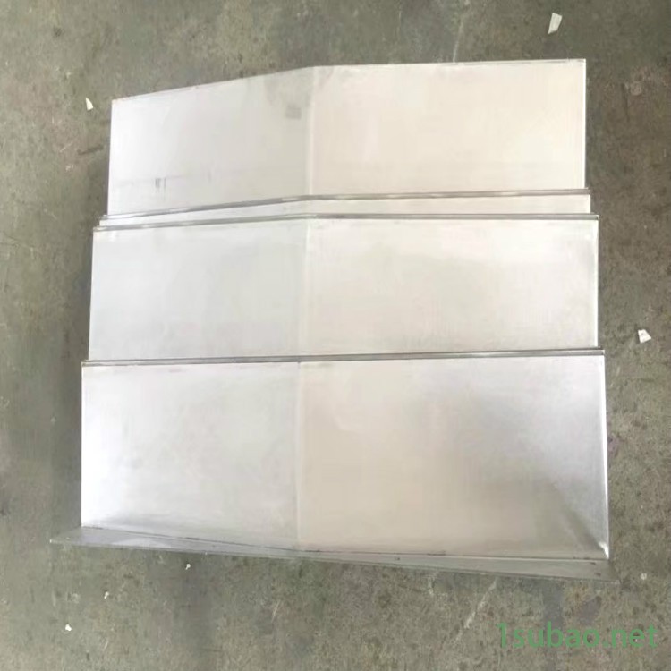 青岛龙门铣床伸缩式钢板防护罩 铣床导轨防护板图2