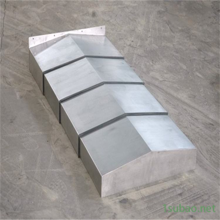 来样定做机床钢板防护罩 铣床导轨不锈钢防护罩 850伸缩护板  昊旭钢板防护罩图2