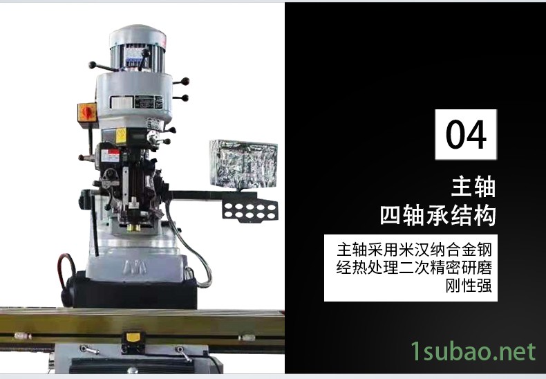 4号炮塔铣床-山东沈大厂家直销立式多功能立式多功能摇臂铣床炮塔铣床4号-价格优惠图2