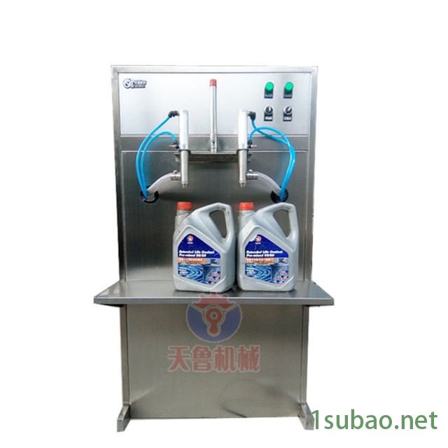 潍坊双头气动灌装机 润滑油 防冻液 洗衣液定量灌装设备图5