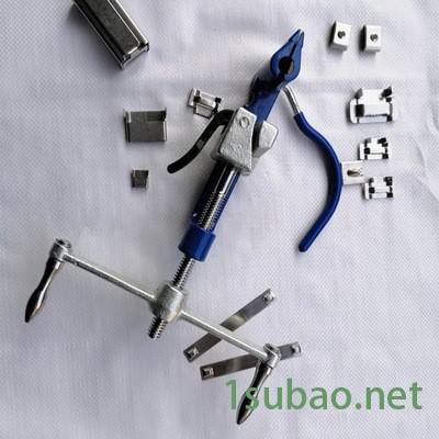 螺旋式不锈钢扎带工具 蓝色螺杆打包带钳 电缆桥架绑扎带收紧器 景川电气图2