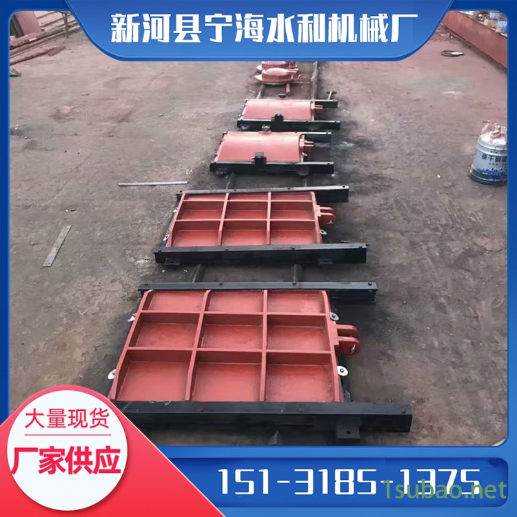 宁海水利 推荐使用 SPGZ型1.0×1.0铸铁闸门自带QL-50-SD手电两用螺杆式启闭机包含螺杆图2