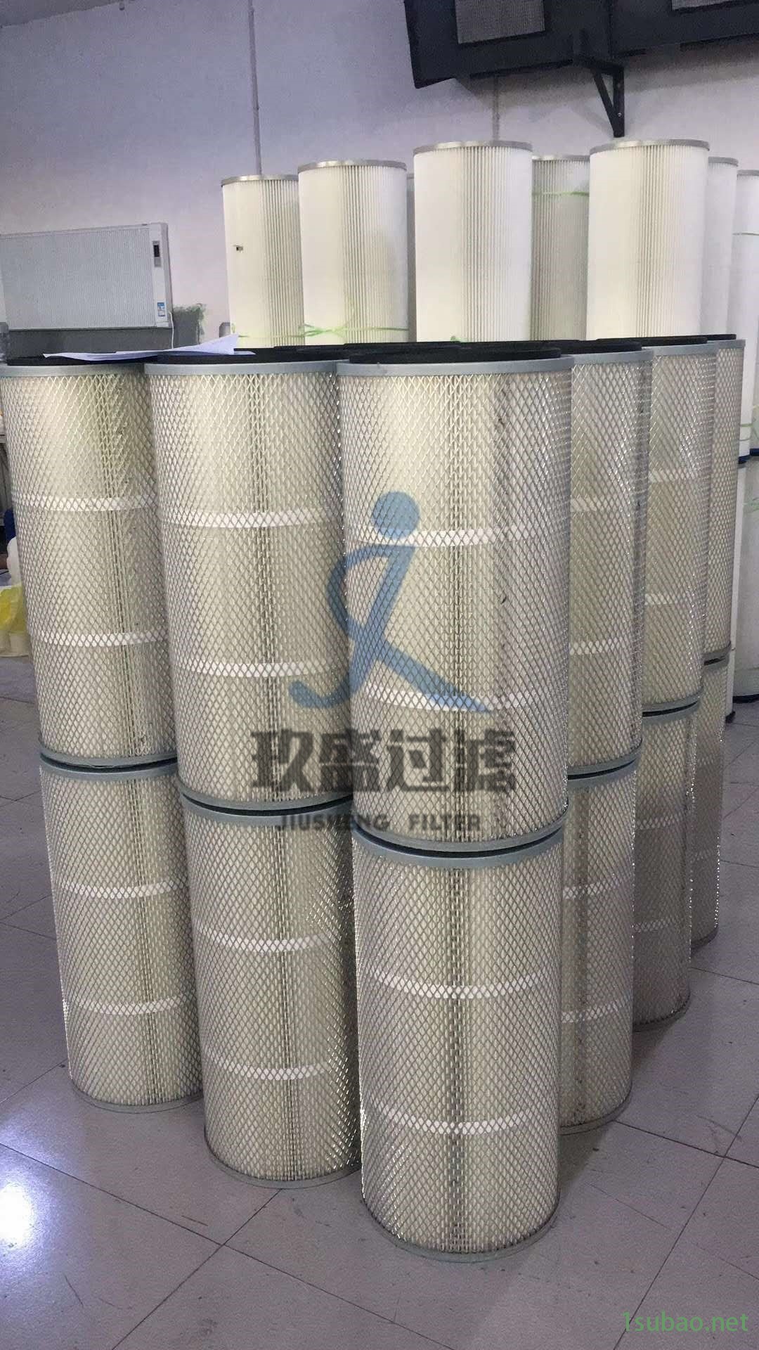 玖盛供应通用螺杆直径320/325*350高度可定制粉末回收粉尘滤芯覆膜阻燃滤筒六耳除尘滤筒图2