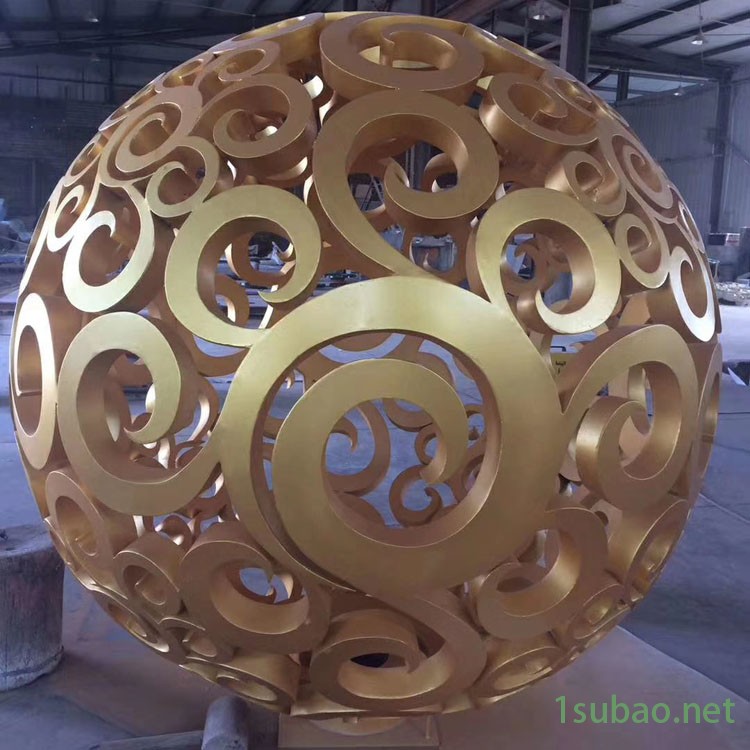 佰盛 定做大型不锈钢镂空球雕塑 不锈钢镂空景观球雕塑摆件 金属镂空球雕塑厂家图2