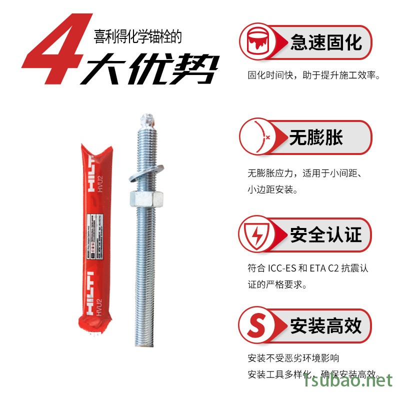 原装高强度喜利得化学锚栓 建筑化学锚栓 喜利得hilti机械锚栓螺杆图2