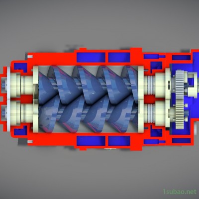 无油卧式真空泵-左螺杆与右螺杆作高速转动-效率高