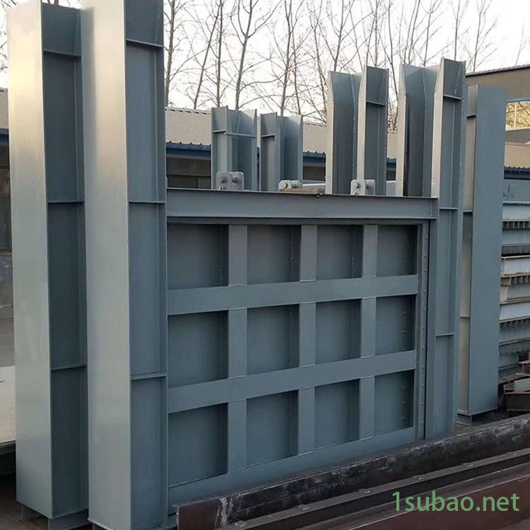 诚腾Q235B钢制闸门 2.5m×2.5m双向止水闸门 潜孔平面钢闸门 QL-150KN手动螺杆启闭机带防护罩图2