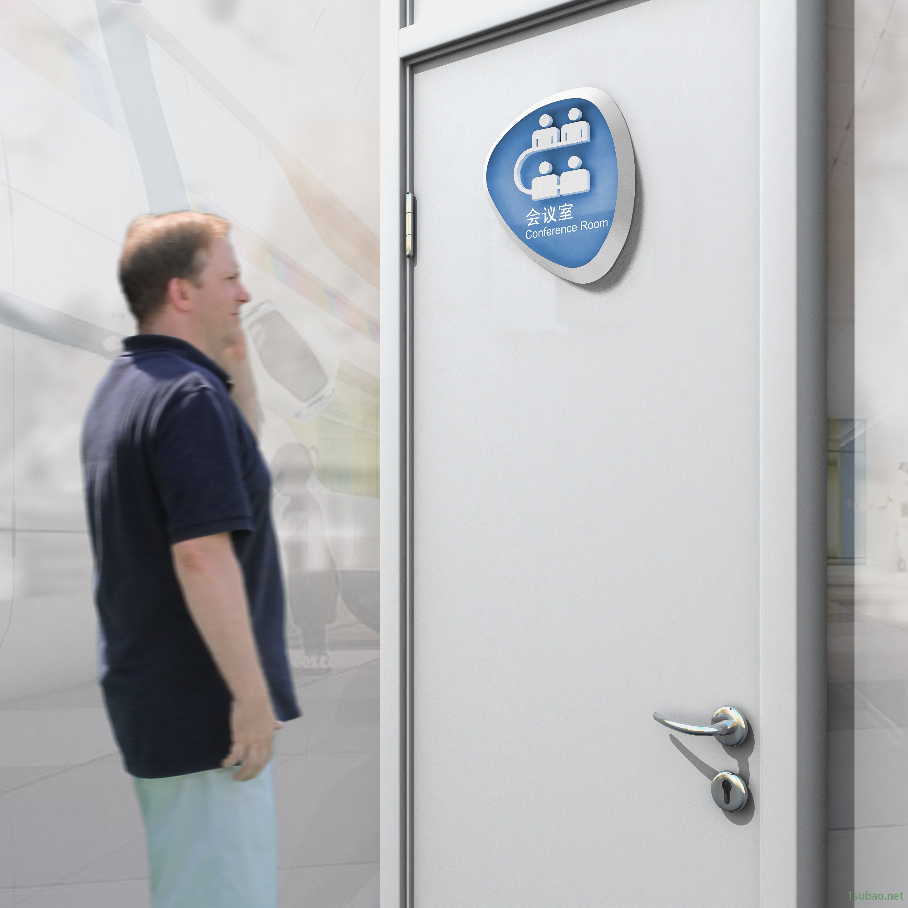 楼宇标牌不锈钢板材制作金属制作厂家直销图2