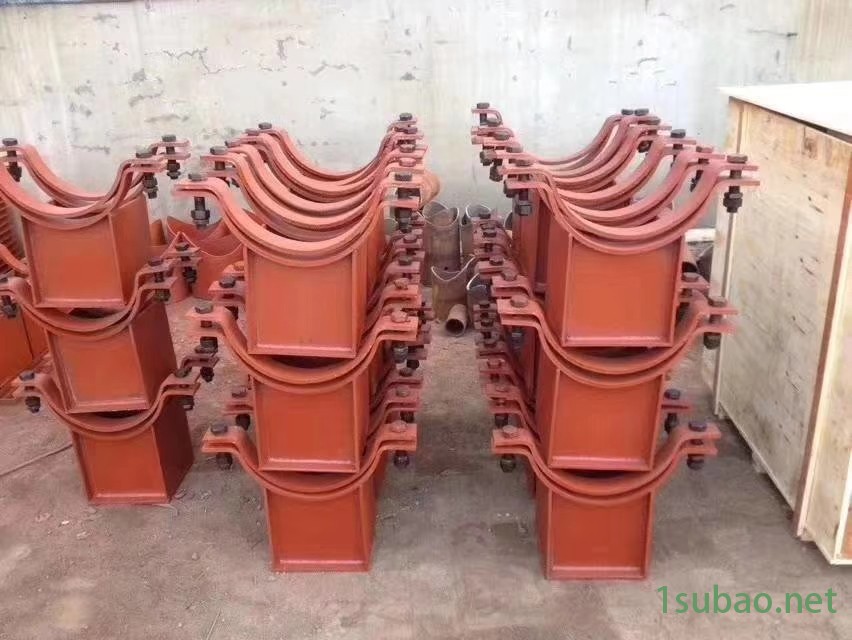 玖众供应 内蒙古赤峰 限位管托 管道滚动支架 管道根部连接件 垫圈 焊缝加强板 单槽钢吊杆座 双头螺杆图3