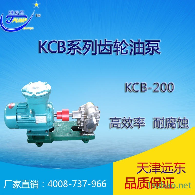 KCB齿轮泵 润滑油输送泵  大流量齿轮油泵 天津远东 厂家直销图6
