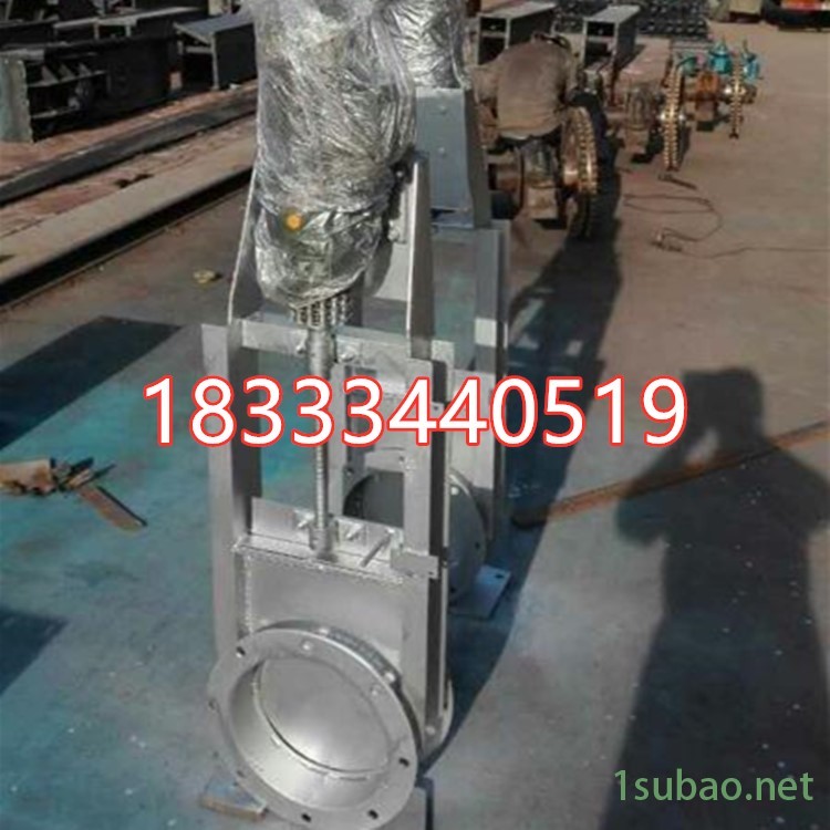 供应电动螺杆耐磨通风插板阀 方形放料用插板阀挡板门 耐水压钢制闸板阀图2