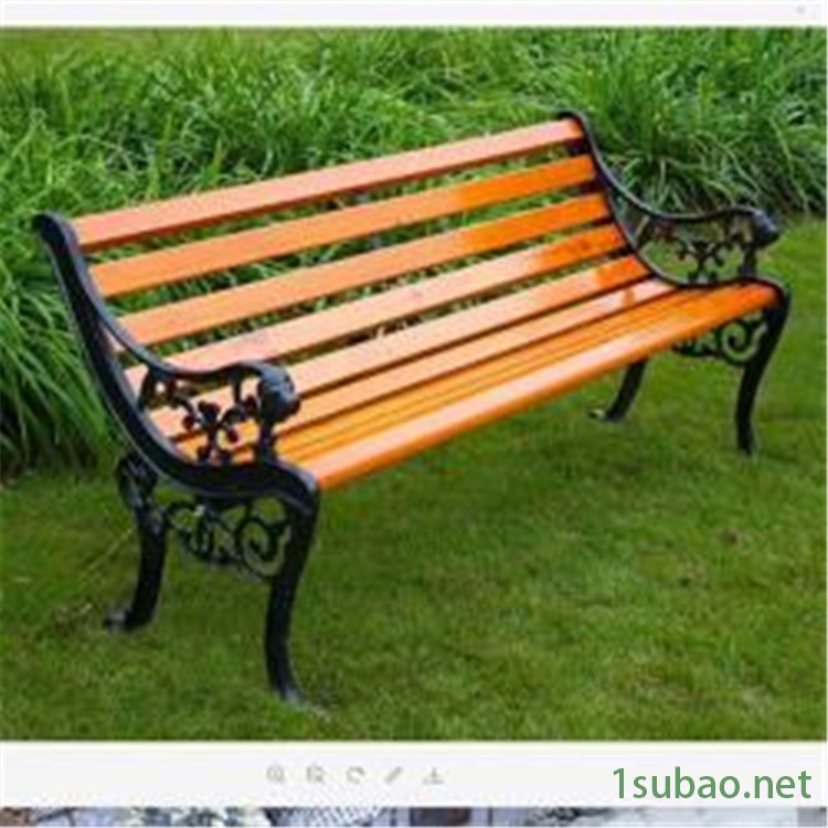 广场休息座椅 公园长椅 金属铁艺靠背现货 奥博图5