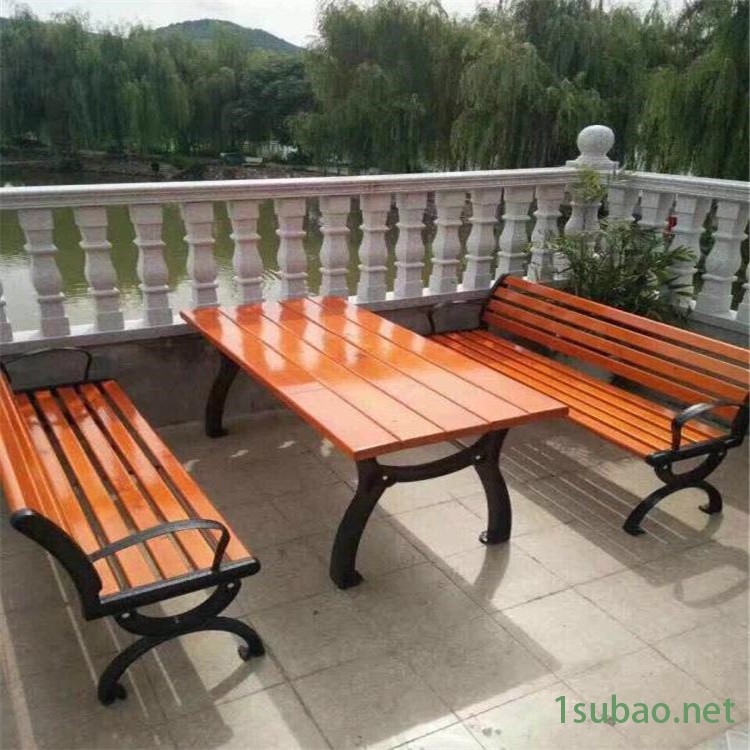 广场休息座椅 公园长椅 金属铁艺靠背现货 奥博图2