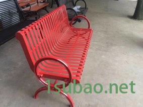 广场休息座椅 公园长椅 金属铁艺靠背现货 奥博图3