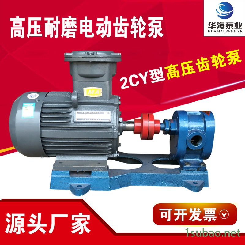 华海泵业长期供应2CY2.1/2.5齿轮油泵，高压齿轮泵，齿轮式油泵润滑油输送泵 自吸泵图2